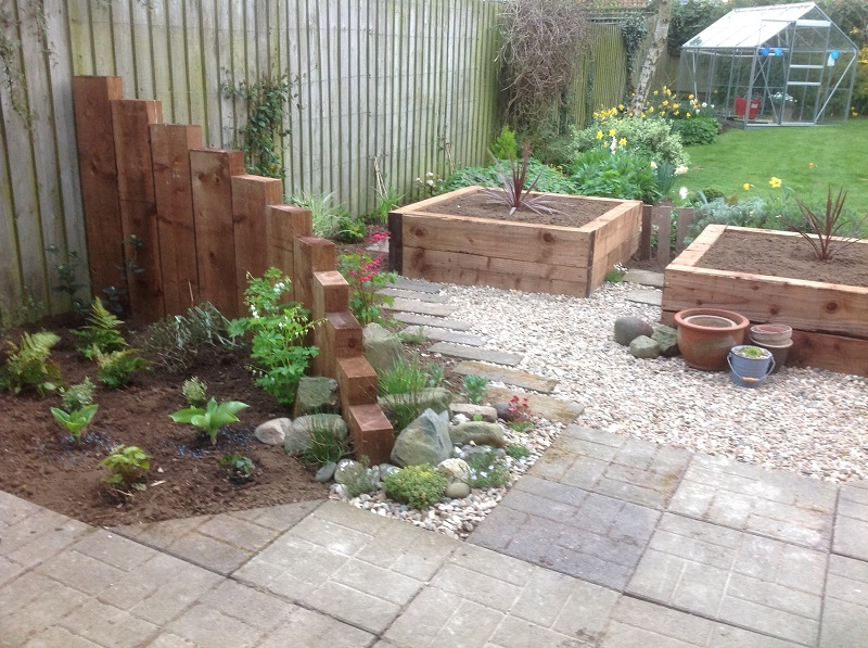Raised Beds & Sculpted Border